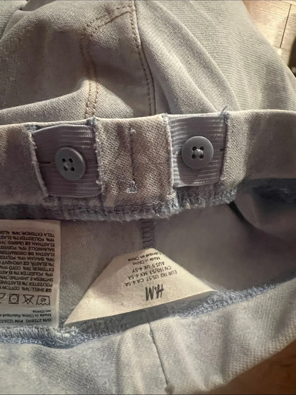 H&M Light Blue Wide Leg Kids Jeans
